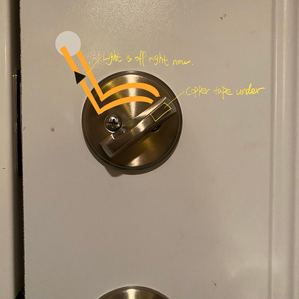 This is when it is unlocked and the light is not on.