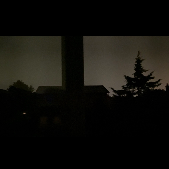 This is a shot I took at night in my room. I utilize the sounds made by rain at night as my audio.