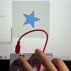 This is a live demo of me using makeymakey to manipulate the first code I made.