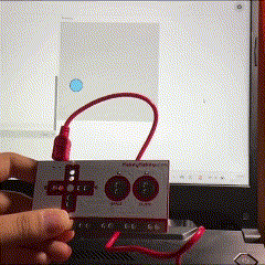 This is a demo of my attempt to manipulate up, down, left, right, and jump using makeymakey.      