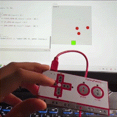 This is a demo of me using makeymakey to try to play dodge falling objects.